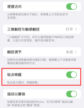 赫章苹果授权维修站分享iPhone轻点无法唤醒怎么办