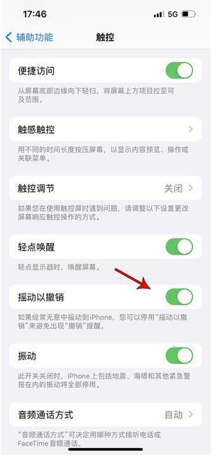 赫章苹果手机维修分享iPhone手机如何设置摇一摇删除文字 